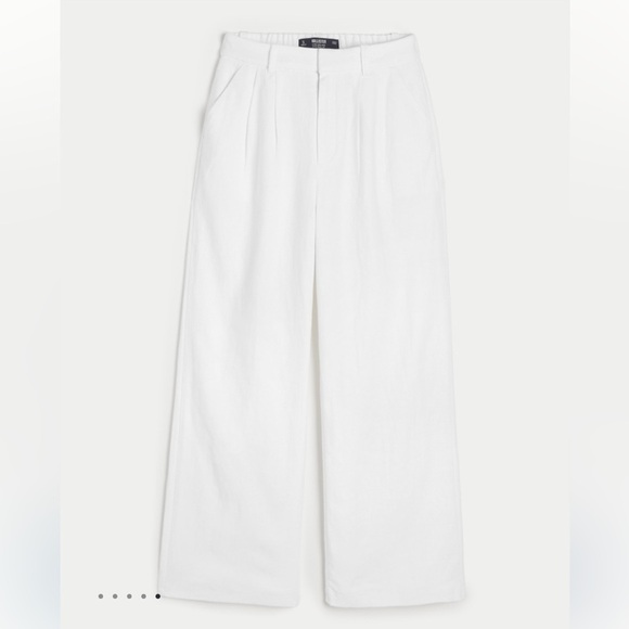 Hollister Pants - Hollister White Wide-Leg Pants